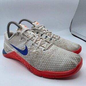 Nike Metcon 4 XD Womens Size 7.5 White Red Blue Training Shoes Casual CD3128-106